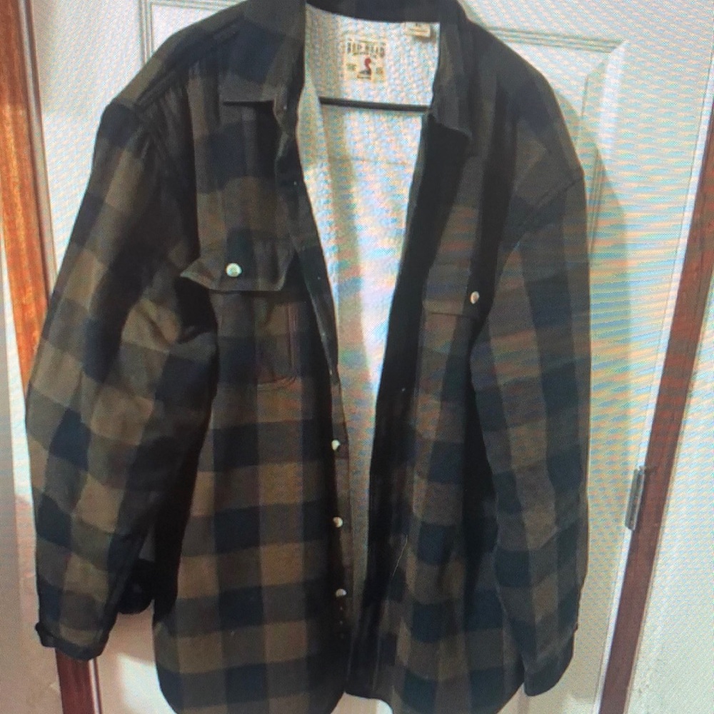 Men's Black and Brown Plaid Jacket